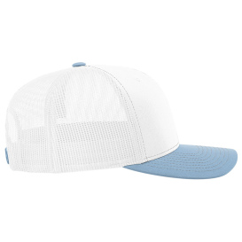 Richardson 112 Snapback Trucker Cap - White/White/Columbia Blue