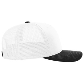 Richardson 112 Snapback Trucker Cap - White/White/Black