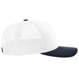 Richardson 112 Snapback Trucker Cap - White/White/Navy