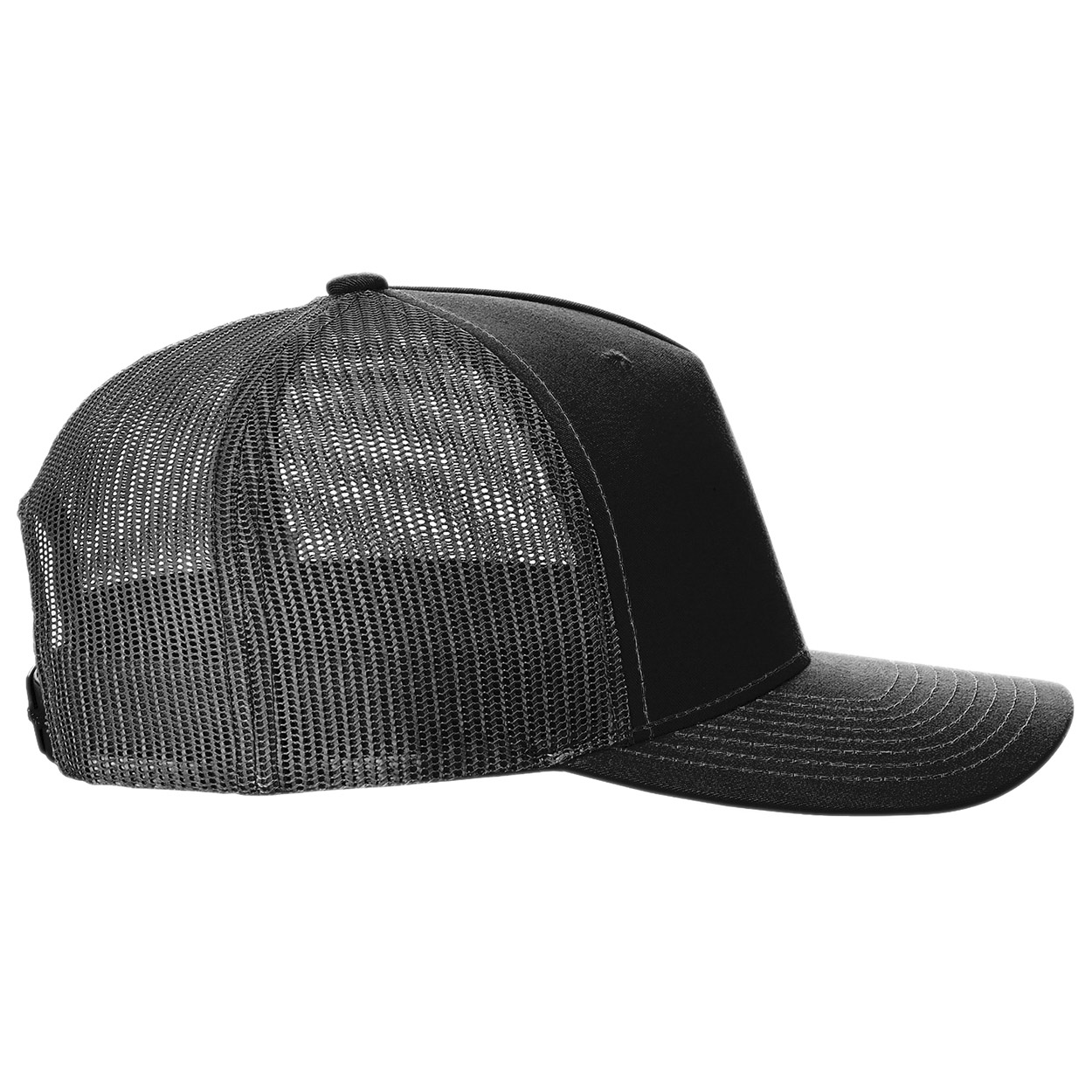 Richardson 112FP Five-Panel Trucker Cap - Black