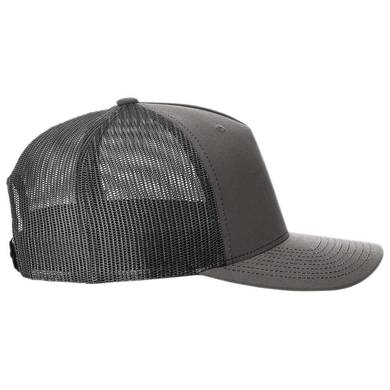 Richardson 112FP Snapback Trucker Cap - Charcoal/Black