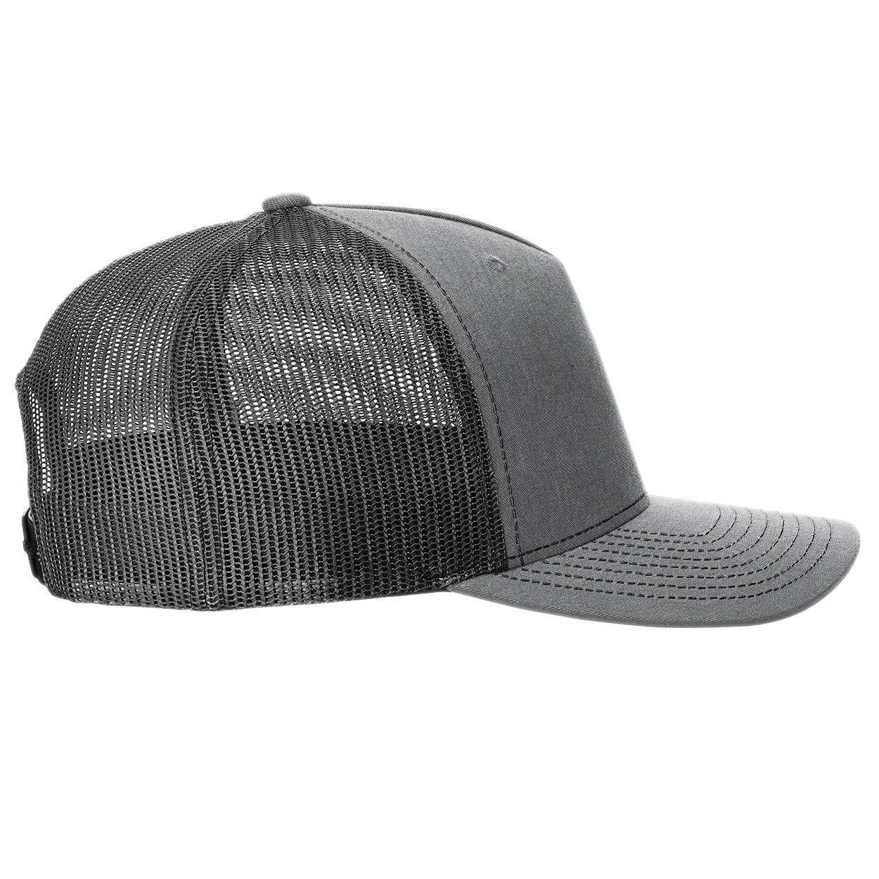 Richardson 112FP Snapback Trucker Cap - Heather Grey/Black