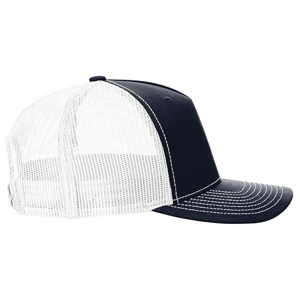 Richardson 112FP Snapback Trucker Cap - Navy/White