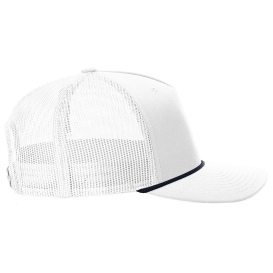 Richardson 112FPR Five Panel Trucker Rope Cap - White/Navy