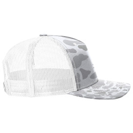 Richardson 112PFP Five Panel Printed Trucker Cap - Blizzard Duck Camo/White