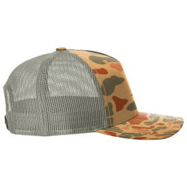 Richardson 112PFP Five Panel Printed Trucker Cap - Sienna Duck Camo/Loden