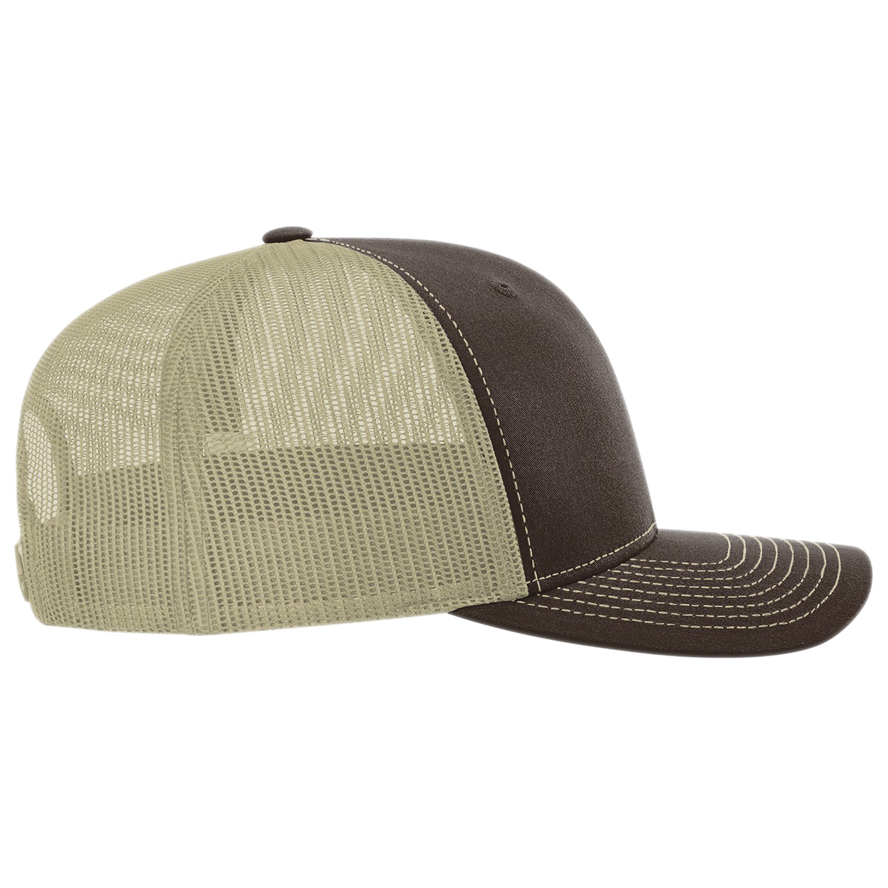Richardson 112PL 112+ R-Flex Adjustable Trucker Cap - Brown/Khaki