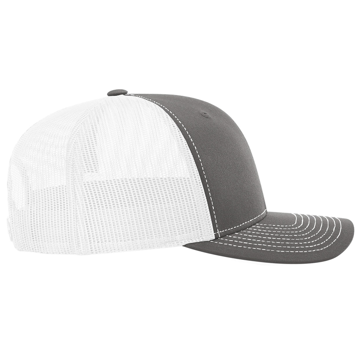 Richardson 112PL 112+ R-Flex Adjustable Trucker Cap - Charcoal/White