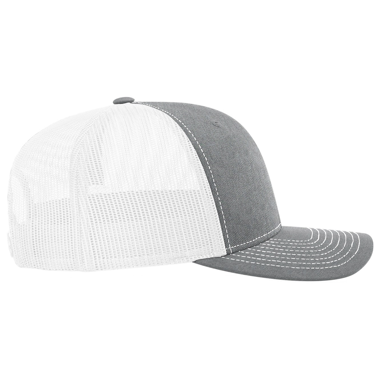 Richardson 112PL 112+ R-Flex Adjustable Trucker Cap - Heather Grey/White