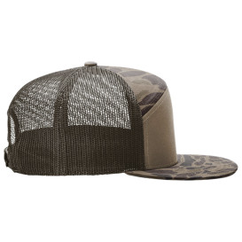 Richardson 168P Printed 7-Panel Trucker Cap - Bark Duck Camo/Brown