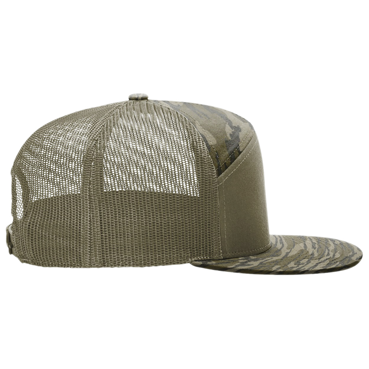Richardson 168P Printed 7-Panel Trucker Cap - Mossy Oak Bottomland/Loden