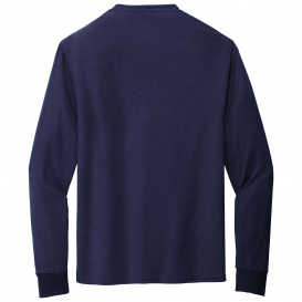 Jerzees 21LS Dri-Power 100% Polyester Long Sleeve T-Shirt - J. Navy