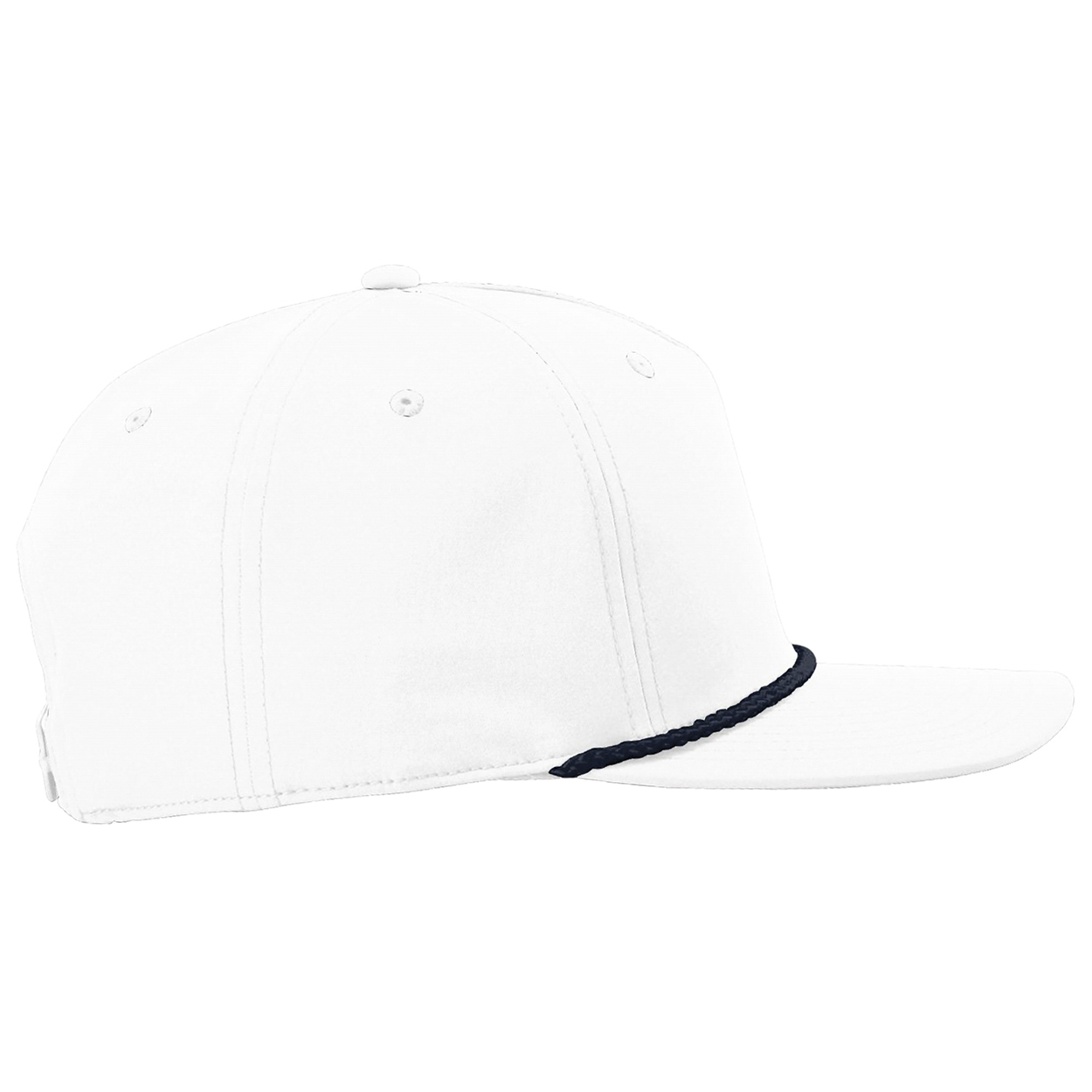 Richardson 258 Five Panel Classic Rope Cap - White/Navy
