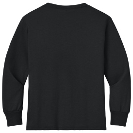 Jerzees 29BL Youth Dri-Power Active 50/50 Cotton/Poly Long Sleeve T-Shirt - Black