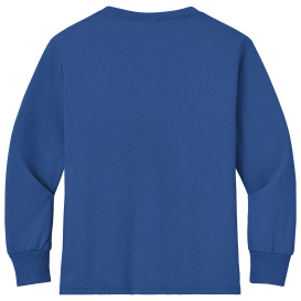 Jerzees 29BL Youth Dri-Power Active 50/50 Cotton/Poly Long Sleeve T-Shirt - Royal