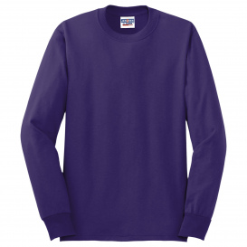Jerzees 29LS Dri-Power 50/50 Cotton/Poly Long Sleeve T-Shirt - Deep Purple