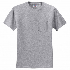 Jerzees 29MP Dri-Active 50/50 Cotton/Poly Pocket T-Shirt - Athletic Heather