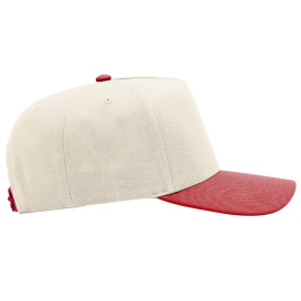 Richardson 323FPC Full Fabric 5-Panel Champ Cap - Cream/Cream/Red