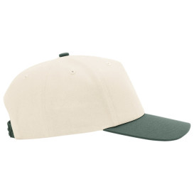 Richardson 356 Five Panel Relaxed Gramps Cap - Cream/Cream/Dark Green