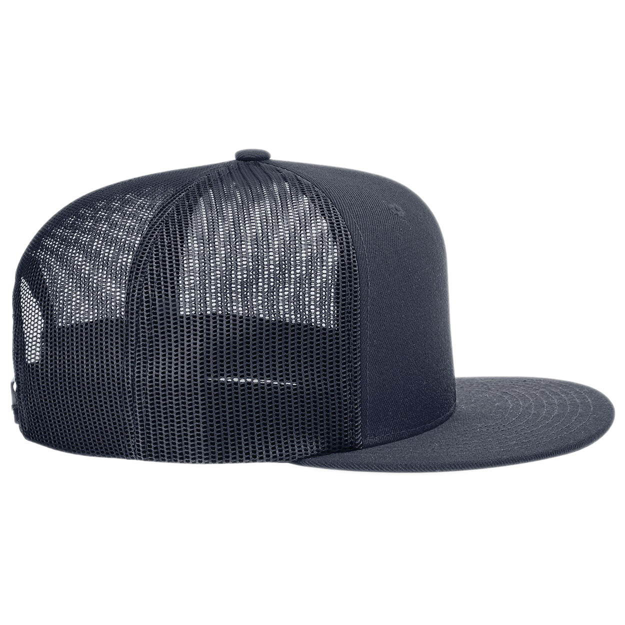 Richardson 511 Acrylic-Wool Blend Flat Bill Trucker Cap - Navy
