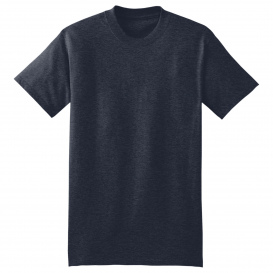 Hanes 5180 Beefy-T 100% Cotton T-Shirt - Heather Navy