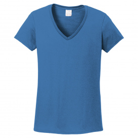 Gildan 5V00L Ladies Heavy Cotton V-Neck T-Shirt - Sapphire