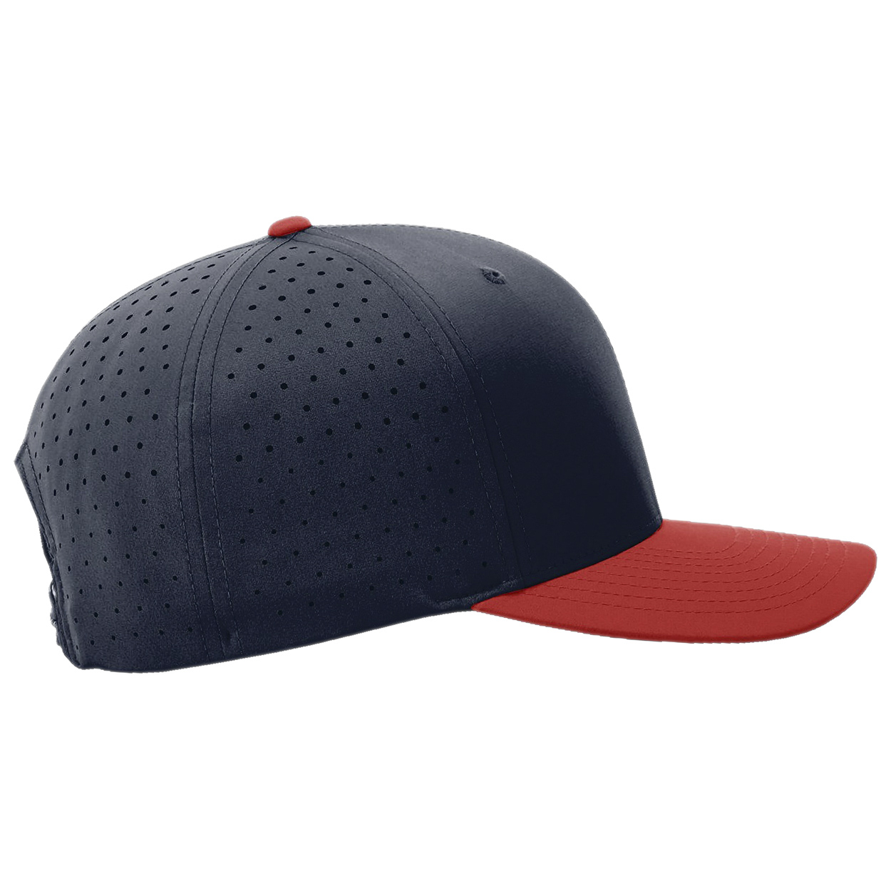 Richardson 632 Laser Perf R-Flex Snapback Cap - Navy/Navy/Red