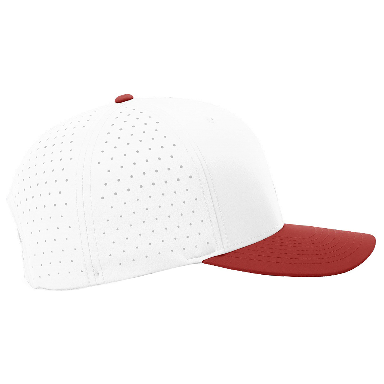 Richardson 632 Laser Perf R-Flex Snapback Cap - White/White/Red