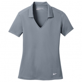 Nike 637165 Ladies Dri-FIT Vertical Mesh Polo - Cool Grey