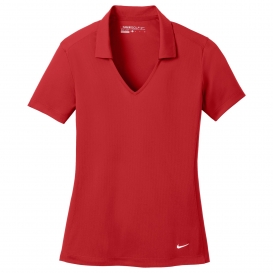 Nike 637165 Ladies Dri-FIT Vertical Mesh Polo - Univerity Red