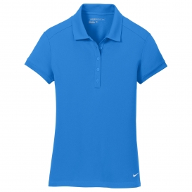 Nike 746100 Ladies Dri-FIT Solid Icon Pique Polo - Light Photo Blue