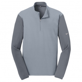 Nike 746102 Dri-FIT Fabric Mix 1/2-Zip Cover-Up - Cool Grey/Dark Grey