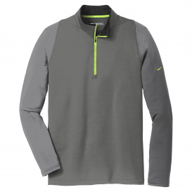 Nike 779795 Dri-FIT Stretch 1/2-Zip Cover-Up - Dark Grey/Cool Grey/Volt