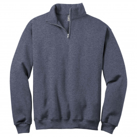 Jerzees 995M NuBlend 1/4-Zip Cadet Collar Sweatshirt - Vintage Heather Navy