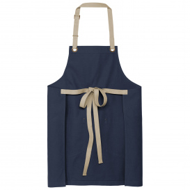 Port Authority A815 Canvas Full Length Two-Pocket Apron - River Blue Navy/Stone