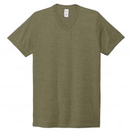 Allmade AL2014 Unisex Tri-Blend V-Neck Tee - Olive You Green
