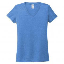 Allmade AL2018 Women\'s Tri-Blend V-Neck Tee - Azure Blue