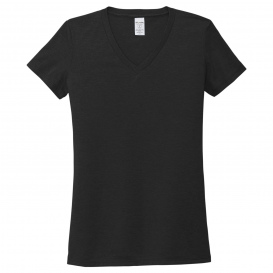 Allmade AL2018 Women\'s Tri-Blend V-Neck Tee - Deep Black