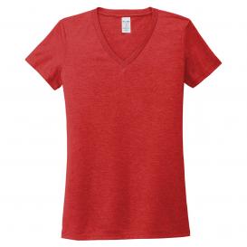 Allmade AL2018 Women's Tri-Blend V-Neck Tee - Rise Up Red