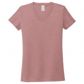 Allmade AL2018 Women's Tri-Blend V-Neck Tee - Vintage Rose