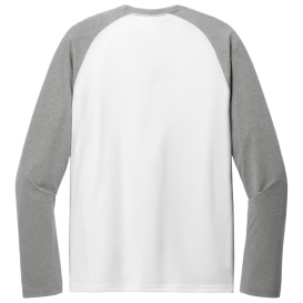 Allmade AL6009 Unisex Tri-Blend Long Sleeve Colorblock Raglan - Aluminum Grey/Bright White