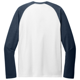 Allmade AL6009 Unisex Tri-Blend Long Sleeve Colorblock Raglan - Rebel Blue/Bright White