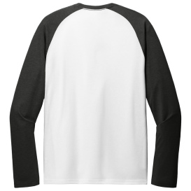 Allmade AL6009 Unisex Tri-Blend Long Sleeve Colorblock Raglan - Space Black/Bright White