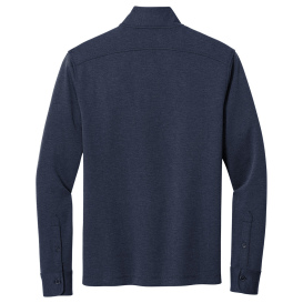Brooks Brothers BB18202 Mid-Layer Stretch 1/2-Button - Navy Blazer Heather