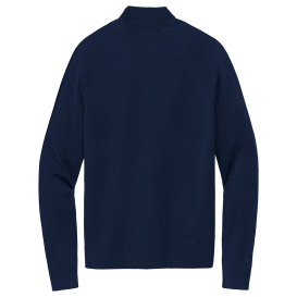 Brooks Brothers BB18402 Cotton Stretch 1/4-Zip Sweater - Navy Blazer
