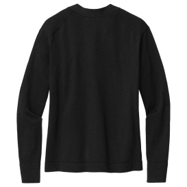 Brooks Brothers BB18405 Women\'s Cotton Stretch Cardigan Sweater - Deep Black