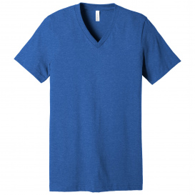 Bella + Canvas BC3005CVC Unisex Heather CVC V-Neck Tee - Heather True Royal