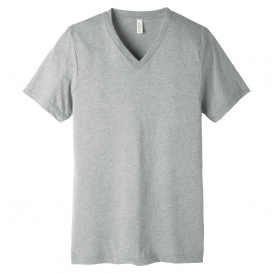 Bella + Canvas BC3415 Unisex Triblend Short Sleeve V-Neck Tee - Athletic Grey Triblend