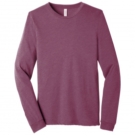 Bella + Canvas BC3513 Unisex Triblend Long Sleeve Tee - Maroon Triblend