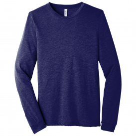 Bella + Canvas BC3513 Unisex Triblend Long Sleeve Tee - Navy Triblend